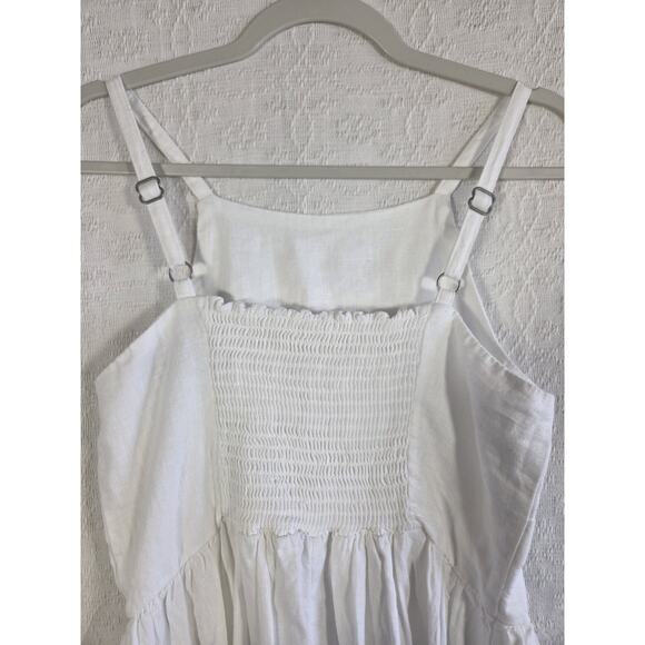 Lands End 100% Linen White Spaghetti Strap Minimalist Spring/Summer Size XS - Picture 5 of 7